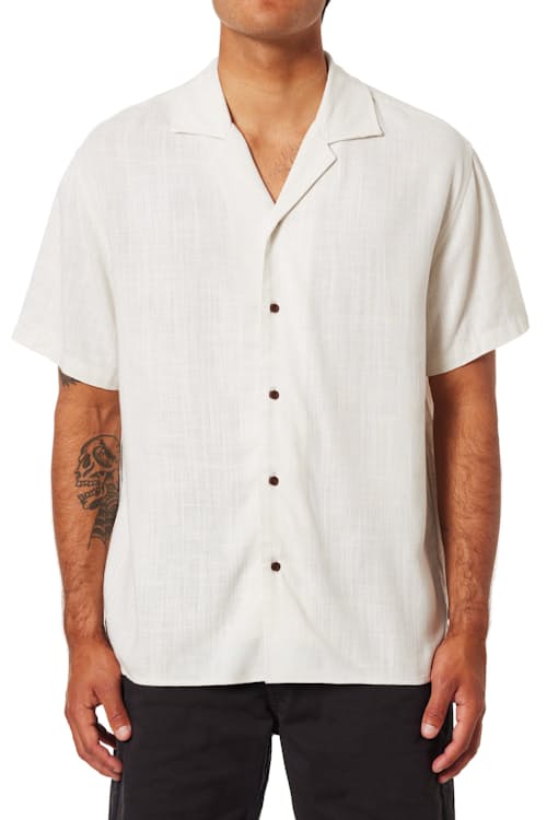 on model image of Teller Camp Short Sleeve Shirt