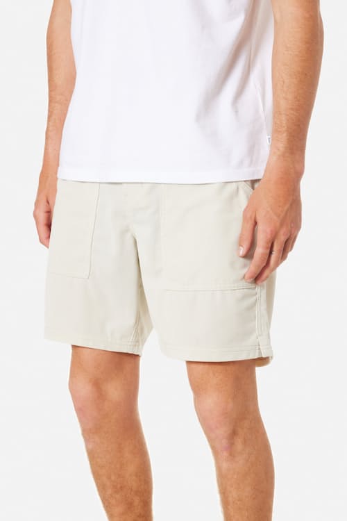 on model image of Trail Canvas Short - 7"
