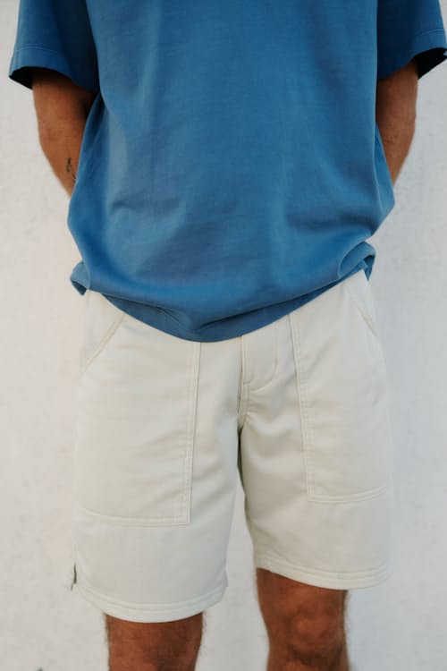 on model image of Trail Canvas Short - 7"