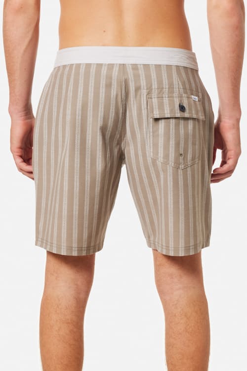 on model image of Barley Hybrid Boardshorts