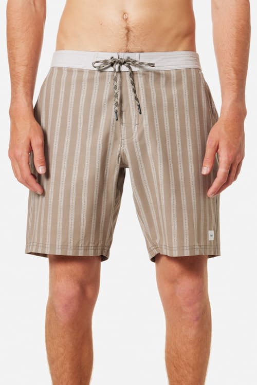 on model image of Barley Hybrid Boardshorts
