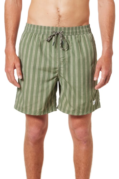 on model image of Volley Swim Trunks