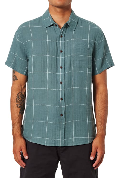 on model image of Monty Short Sleeve Shirt