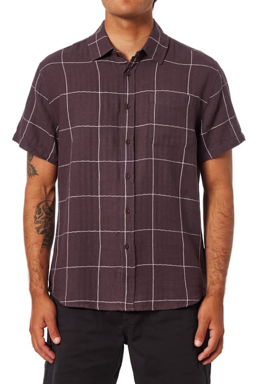 on model image of Monty Short Sleeve Shirt