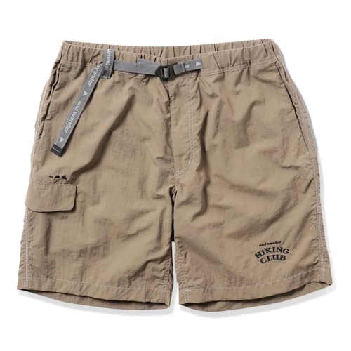 laydown image of hiking club Ny taffeta hiker short pants