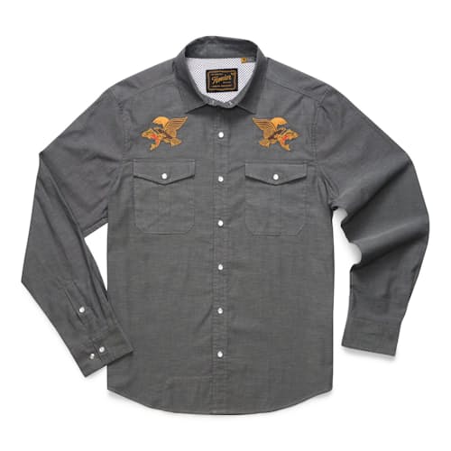 laydown image of Gaucho Long Sleeve Snapshirt