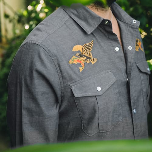 lifestyle image of Gaucho Long Sleeve Snapshirt