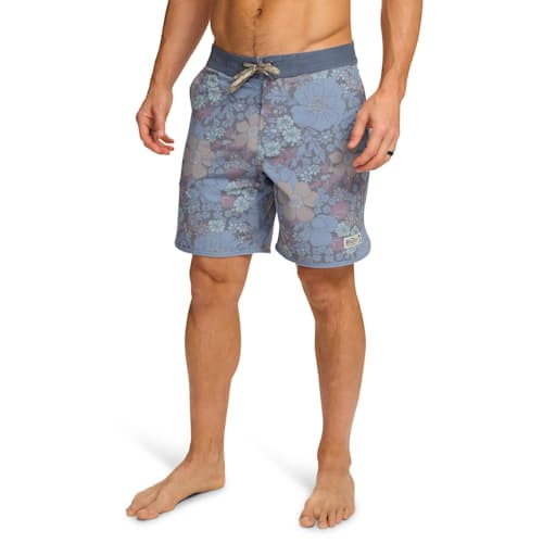 on model image of Bruja Boardshorts - 8"