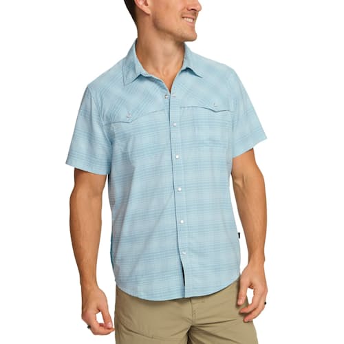 on model image of Open Country Tech Short Sleeve Shirt