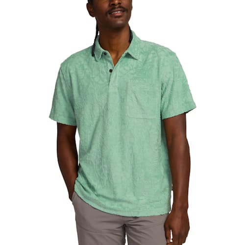 on model image of Plusherman Terry Polo