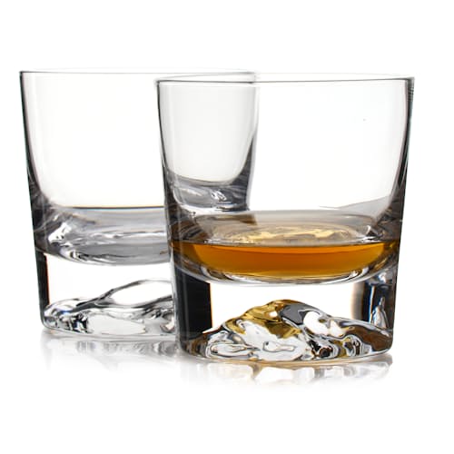 laydown image of Half Dome Heavy Bottom Glass - Set of 2