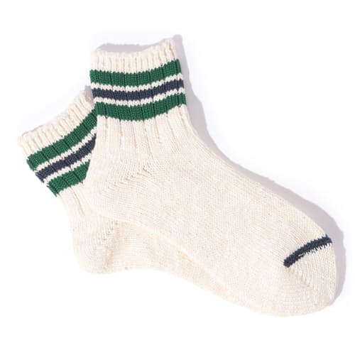 laydown image of Slub Crew Stripe Socks