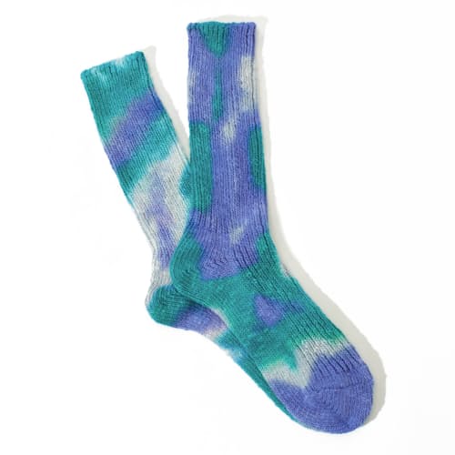 laydown image of Tie-Dye Crew Socks