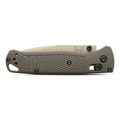 laydown image of Bugout Deep Olive Grivory Pocket Knife