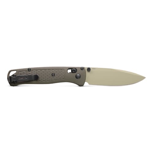 laydown image of Bugout Deep Olive Grivory Pocket Knife