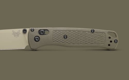 lifestyle image of Bugout Deep Olive Grivory Pocket Knife