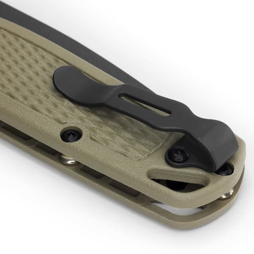 laydown detail image of Bugout Ranger Green Grivory Pocket Knife