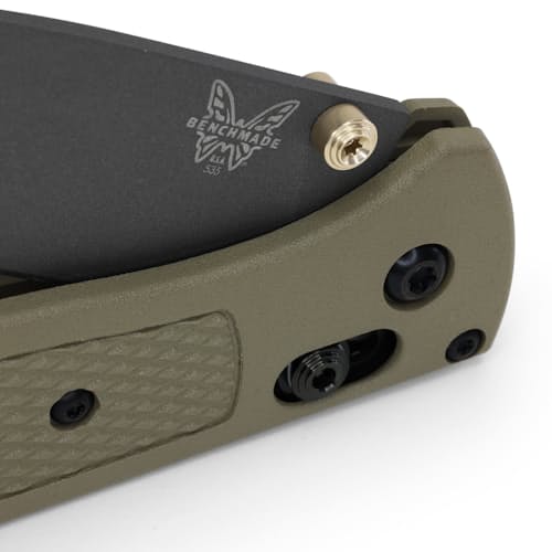 laydown detail image of Bugout Ranger Green Grivory Pocket Knife