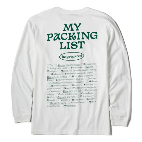 laydown image of Be Prepared Long Sleeve T-Shirt
