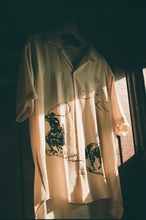lifestyle image of Into The Distance Camp Short Sleeve Shirt