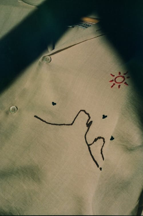 lifestyle image of Into The Distance Camp Short Sleeve Shirt