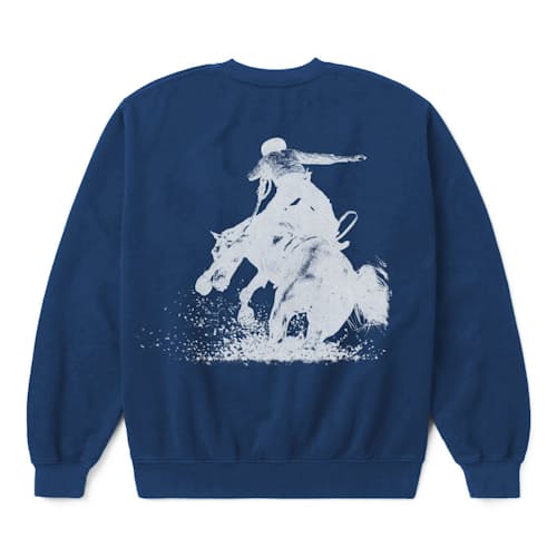 laydown image of Mustang Crewneck