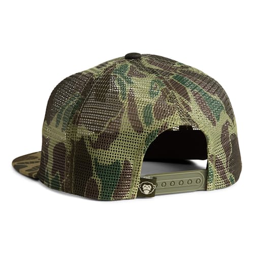 laydown image of Trout Bolt Mesh Snapback Hat