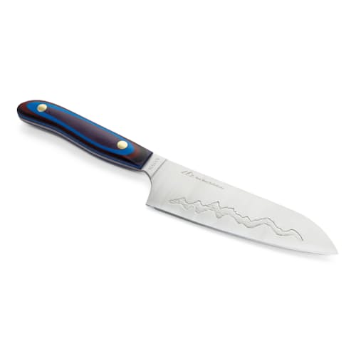 laydown image of 7" Teton Edge Santoku Chef Knife