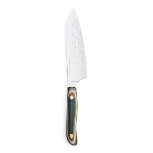 lifestyle image of 7" Teton Edge Santoku Chef Knife