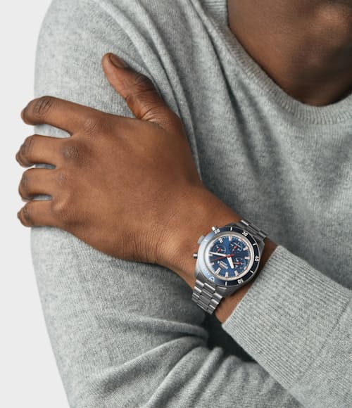 on model image of Mooncraft Monster Chrono 43mm Watch Gift Set