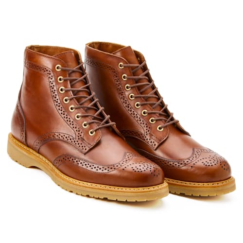 laydown image of Wingtip Brogue Boot