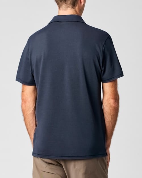lifestyle image of 72-Hour Merino Pique Polo
