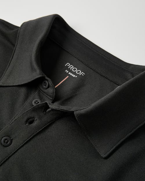 laydown detail image of 72-Hour Merino Pique Polo