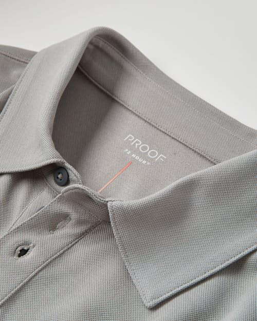 laydown detail image of 72-Hour Merino Pique Polo