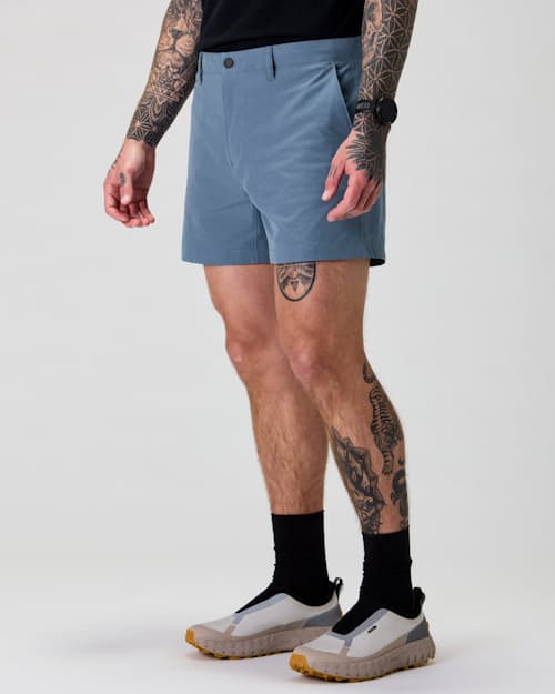 on model image of Equator Hybrid Short - 5"