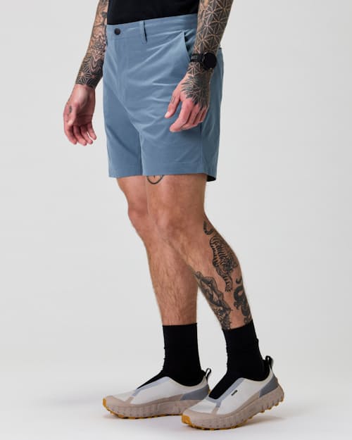 on model image of Equator Hybrid Short - 7"