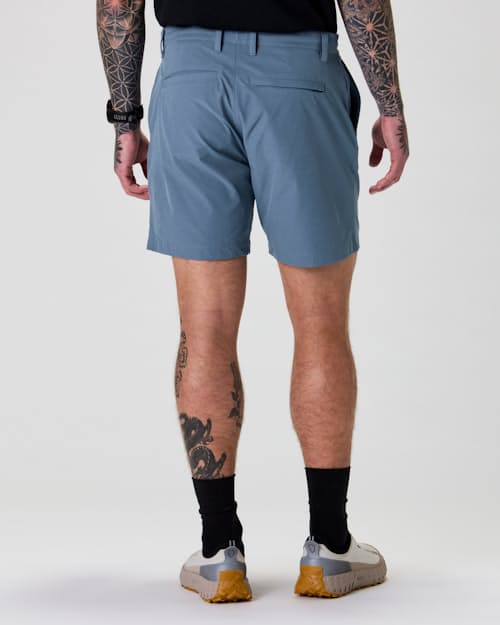 on model image of Equator Hybrid Short - 7"