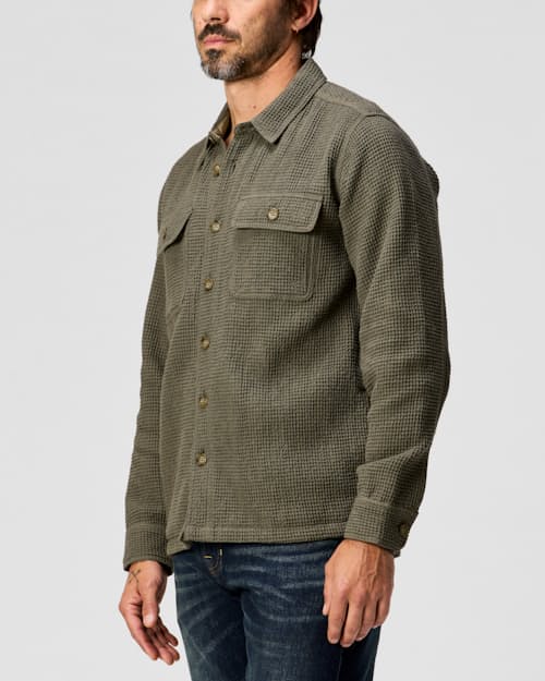 on model image of Waffle Overshirt