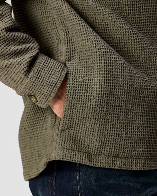 on model image of Waffle Overshirt