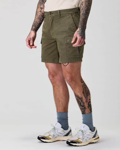 on model image of 365 Cargo Short - 7"