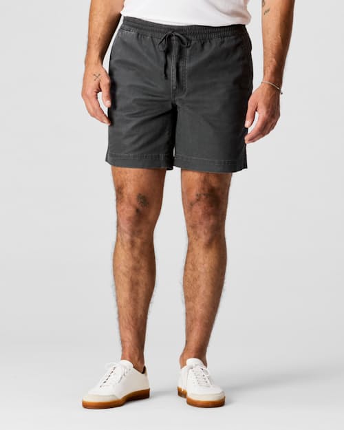 on model image of 365 Drawstring Short - 7"