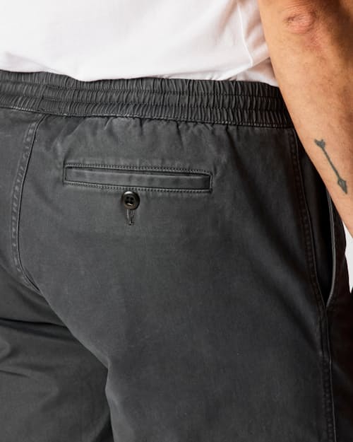 on model image of 365 Drawstring Short - 7"
