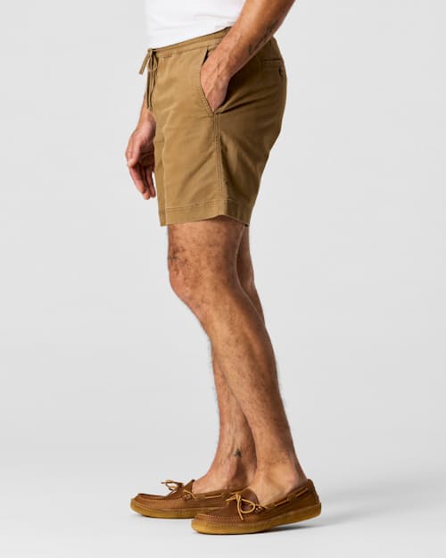on model image of 365 Drawstring Short - 7"