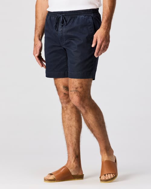on model image of 365 Drawstring Short - 7"