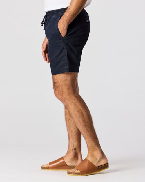 on model image of 365 Drawstring Short - 7"