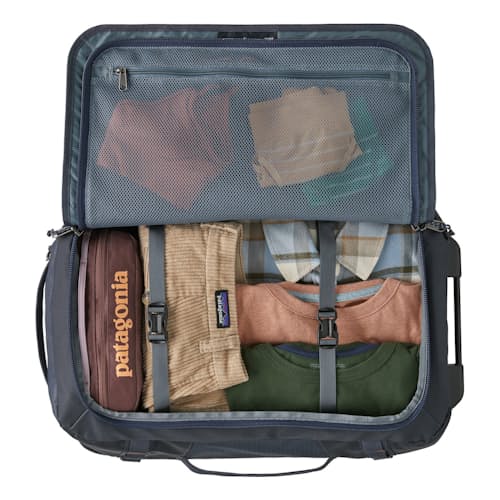 laydown image of Black Hole Wheeled Duffel - 40L