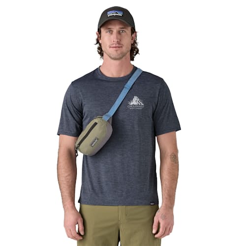 on model image of Terravia Mini Hip Pack Sling