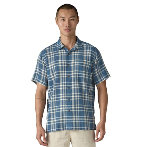 on model image of Lightweight Organic Cotton A/C Short Sleeve Shirt
