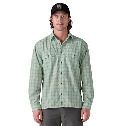on model image of Long-Sleeved Island Hopper Shirt