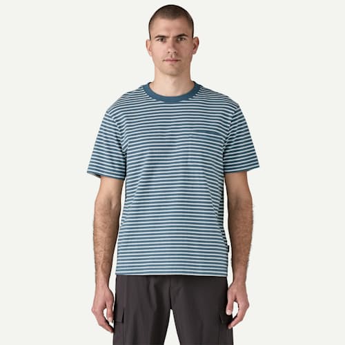 on model image of Midweight Daily Pocket T-Shirt